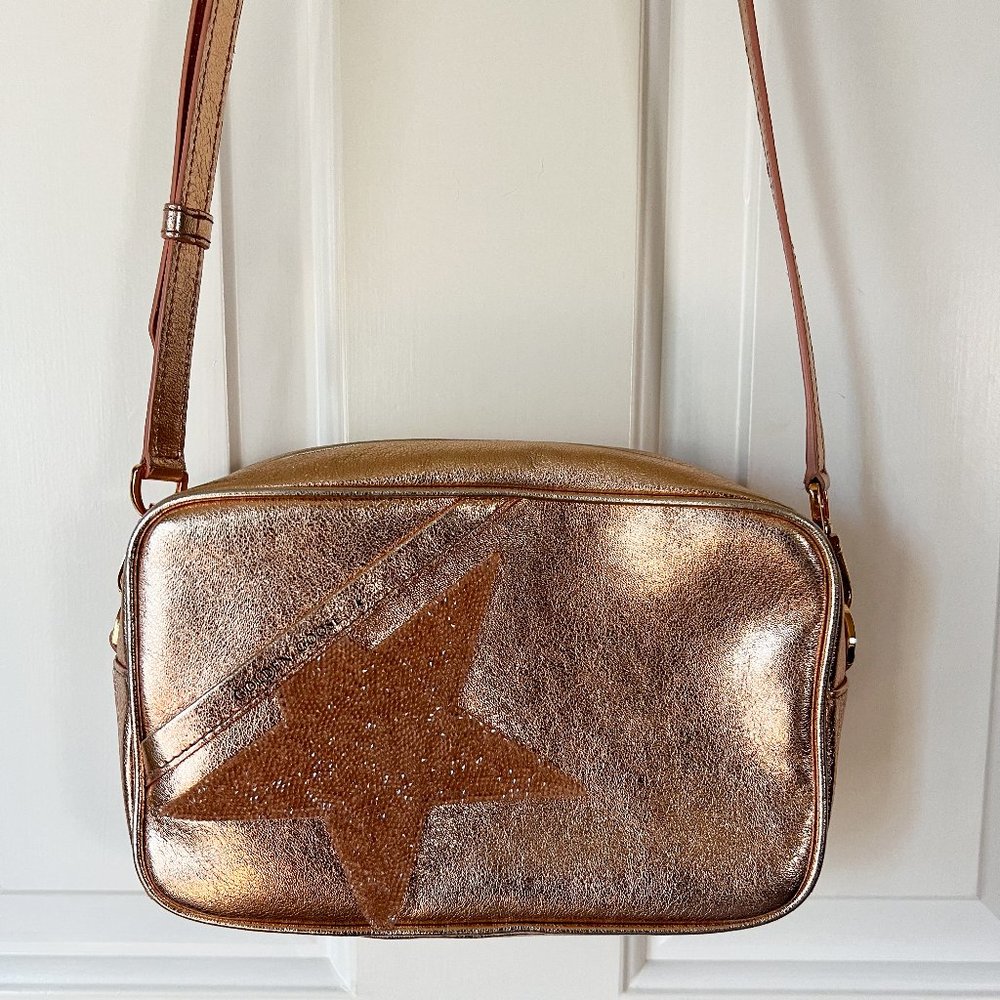 Golden Goose Rose Gold Swarovski Crossbody Handbag